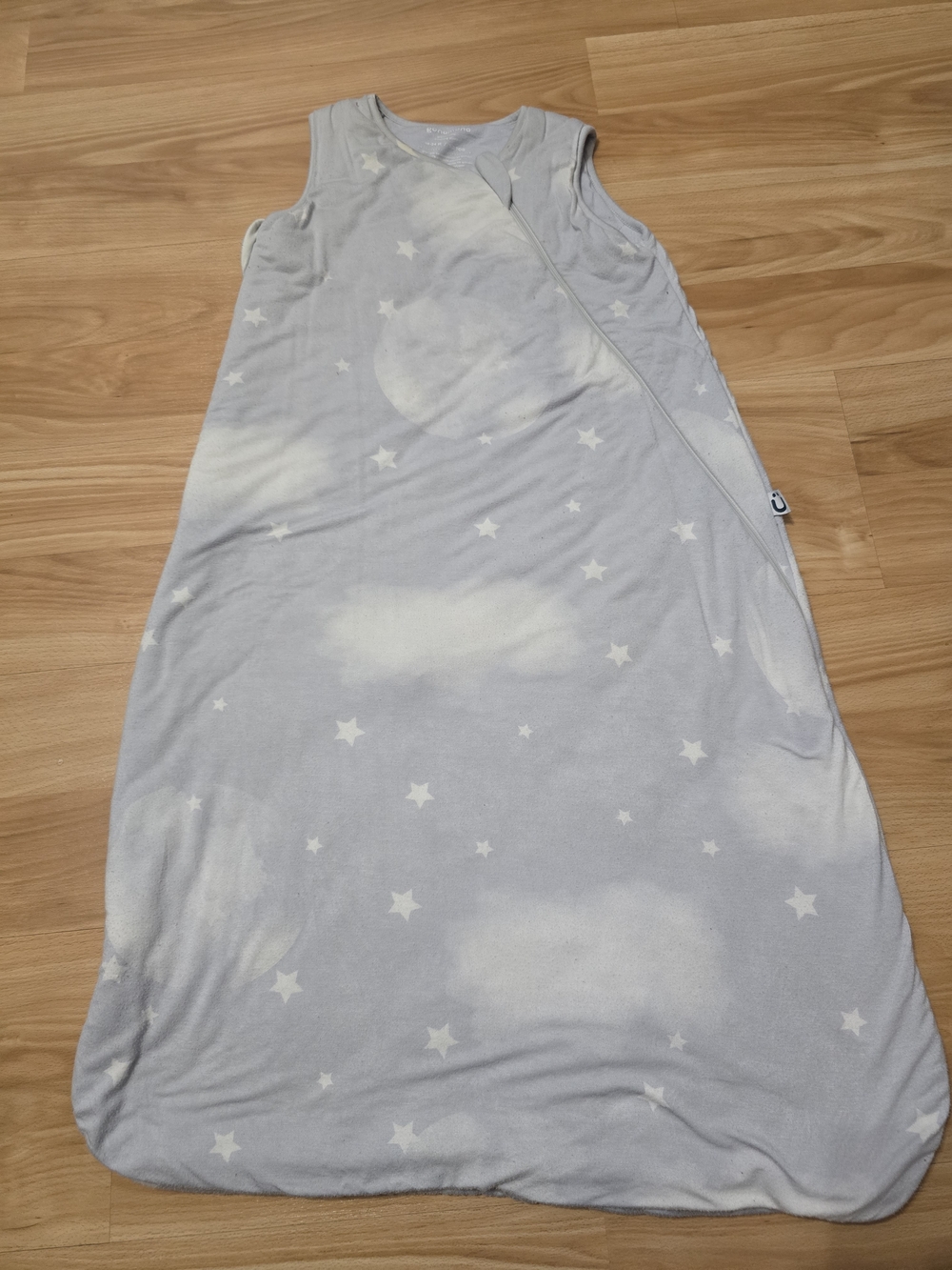 Sleeveless Light Blue Moon & Stars Sleep Sack - 1.0 TOG